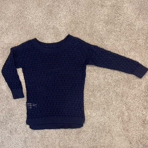 NWOT. LOFT Pullover Sweater. Navy Blue. Size Small. - Picture 3 of 9